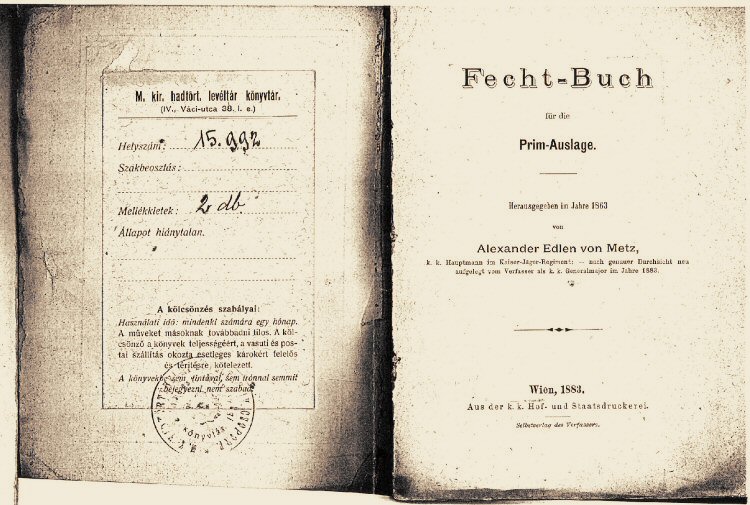 Fecht-Buch fur die Prim-Auslge by Alexander Edlen von Metz